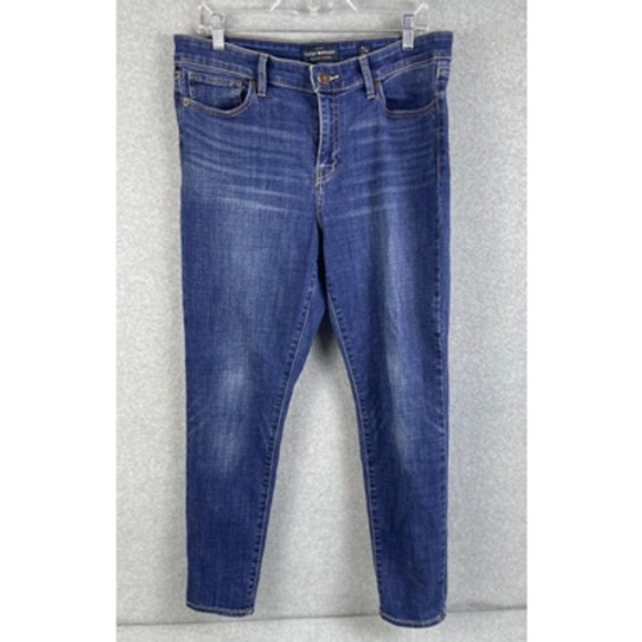 Lucky Brand Ava Skinny Jeans Women's Size 14 Blue‎ Distressed High Rise - Picture 1 of 8